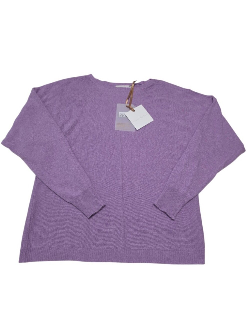 Bianco & Blu Cashmere Silk Wool Blend Women's Long Sleeve Quiet Luxury Sweater M